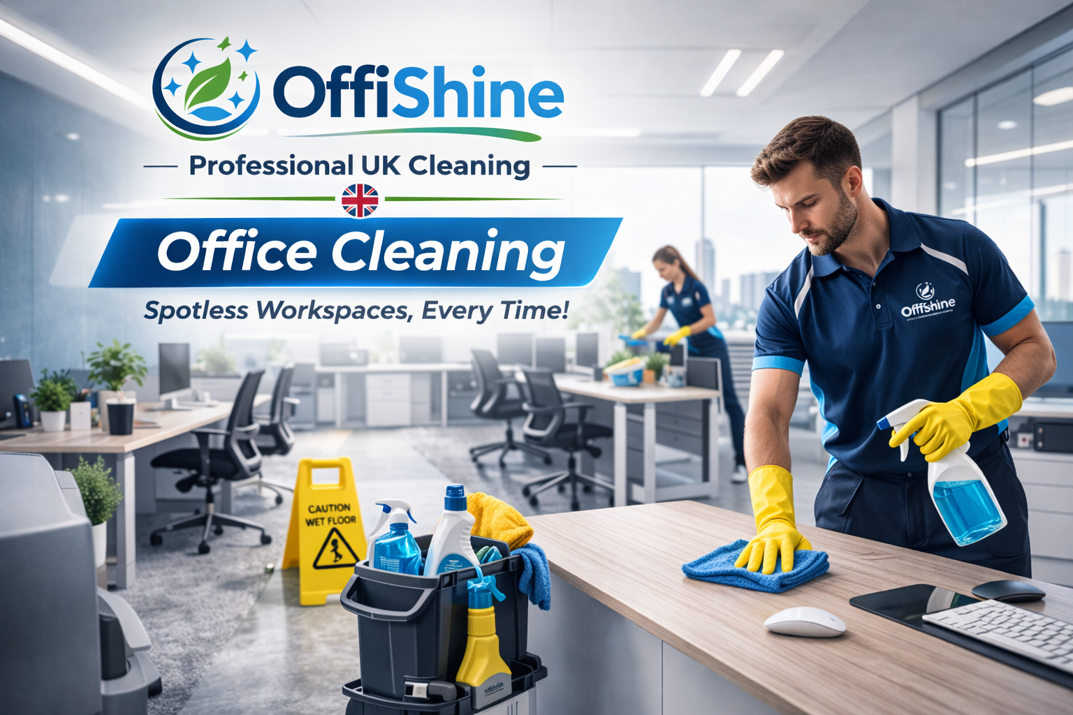 Office cleaning illustration